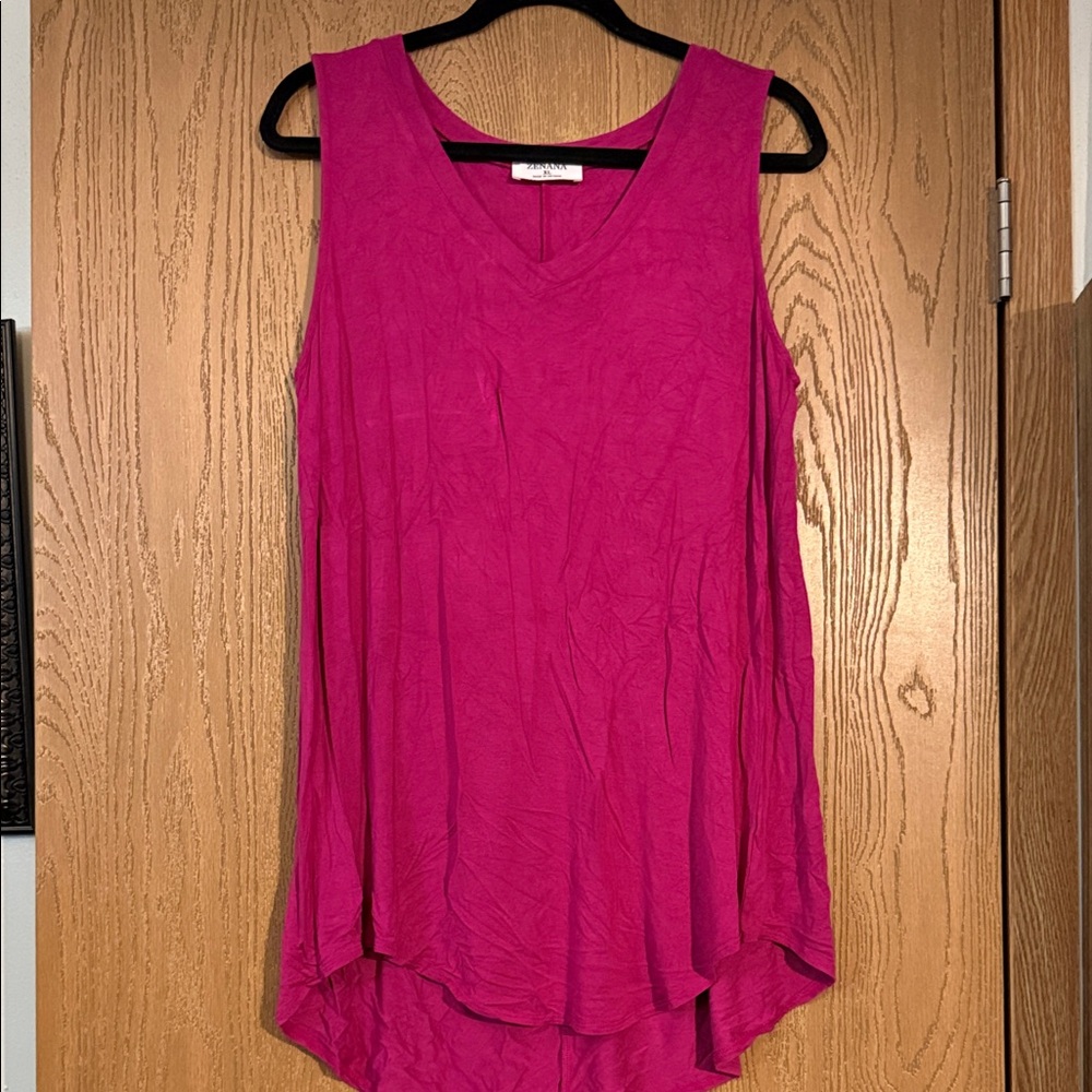Zenana Outfitters Fuchsia Sleeveless Tank Top